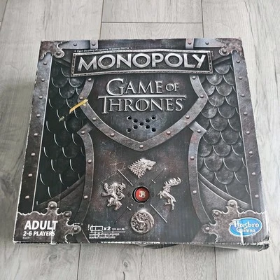 GAME OF THRONES MONOPOLY Board Game With Sounds Hasbro New & Unused batterd box  - Image 1 of 4