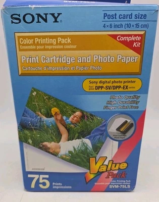 Sony SVM-75LS Print Cartridges & Photo Paper Value Pack 75 Prints New - Image 1 of 4