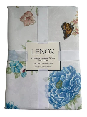 Lenox Butterfly Meadow Bloom Tablecloth 60 x 102 Rectangular 100% Polyester New - Image 1 of 4