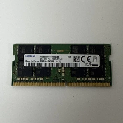 Samsung 32GB 2666MHz DDR4 SODIMM 2Rx8 Laptop Memory M471A4G43MB1-CTD - Image 1 of 2