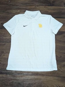 Men’s Nike Dri-Fit White San Diego Padres Sector Batter Up Raglan Polo Men Large - Picture 1 of 7