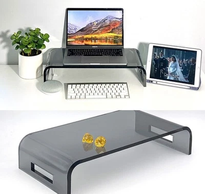 Adorox 12mm Thickness Heavy Duty 17'' Monitor Stand Riser (Smoke Gray, 17'') - Image 1 of 4