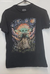 Camicia Star Wars enfant jeunesse The Mandalorian Baby Yoda Starry Night Fifthsun - Foto 1 di 5