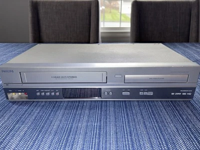 Philips DVP3150V/37 4 Head Hi-Fi VCR/DVD Combo No Remote - Testing Pictures! - Image 1 of 4