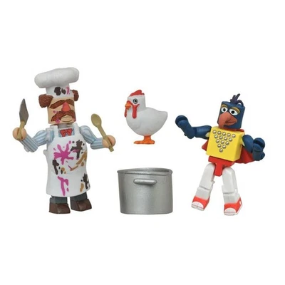 Muppets Minimates S1 pacote com 2: Stunt Show Gonzo & Batter Damaged Swedish Chef - Imagem 1 de 3