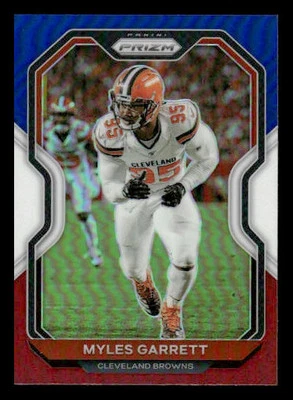 2020 Panini Prizm #62 Myles Garrett Red White Blue Cleveland Browns - Image 1 of 2
