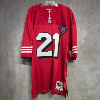 Camiseta Mitchell & Ness Auténtica San Francisco 49ers Deion Sanders 21 56 3XL Nueva con Etiquetas Foto 1 de 4