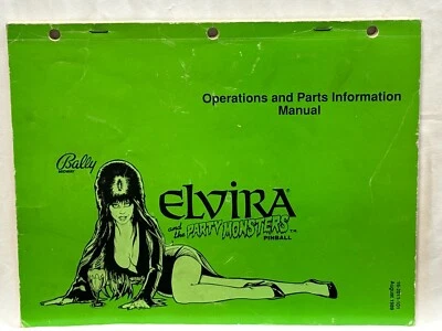ORIGINAL-BALLY-ELVIRA-OPERATIONS AND PARTS INFORMATION MANUAL - Image 1 of 3