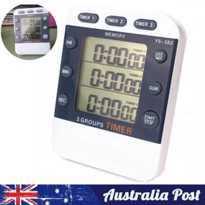 Kitchen Timer Large LCD Digital Display Screen COUNT DOWN Sport Alarm Cooking - Picture 1 of 7
