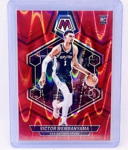 VICTOR WEMBANYAMA 2023-24 PANINI PRIZM RED SEISMIC MOSAIC ROOKIE RC /299 SPURS! - Picture 1 of 2