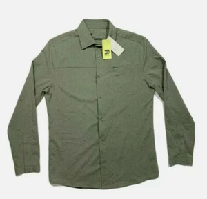 NWT Mens Green All in Motion Snap Button Shirt Moisture Wicking Quick Dry Small - Picture 1 of 5