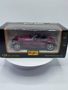 Vintage Maisto Magenta Purple Plymouth Prowler 1/24 Die Cast Metal Car 1997 - Picture 1 of 10