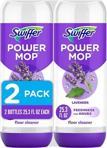 New Swiffer PowerMop Liquid Floor Cleaner Solution, Lavender, (25.3 oz, 2 Pack) - Picture 1 of 11
