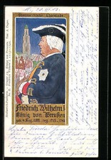 postcard King Friedrich Wilhelm I of Prussia, 1688-1740, advertising for Stollwerck ́sc 