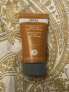 REN Clean Skincare Overnight Glow, Dark Spot Sleeping Cream SEALED 10ml - Picture 1 of 3