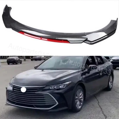 Front Bumper Spoiler Splitter for Toyota Avalon Sedan Carbon Style Foto 1 de 4