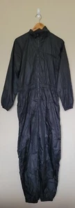 Vintage 80er 90er Ralph Lauren Herren Schwarz Nylon Overall Jumpsuit Flightsuit M LESEN - Bild 1 von 16