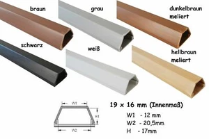 1m Kabelkanal 19x16mm (Innenmaß) selbstklebend (diverse Verbinder verfügbar) - Bild 1 von 15