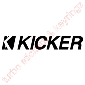 KICKER VINYL STICKER CAR AUDIO SPEAKERS AMP SUB CAR UTE 8 COLOURS 230MM x 38MM - Picture 1 of 2