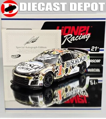AUTOGRAPHED ROSS CHASTAIN 2024 BUSCH LIGHT CAMO 1/24 ARC DIECAST - Image 1 of 4