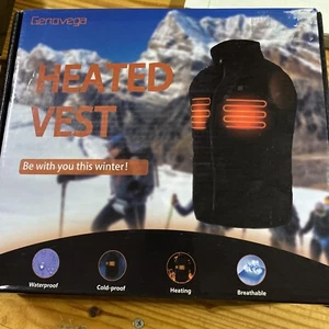 Genovega Heated Vest, Unisex, M , Black New-Sealed - Picture 1 of 7