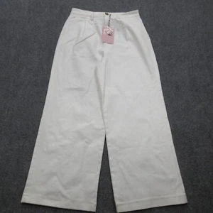 Avec Les Filles Pants Womens Medium White Baggy Flowy Wide Stretch Anthropologie - Picture 1 of 16