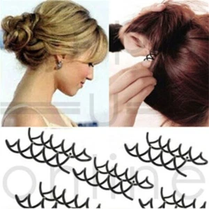 10x Screw Bobby Twist Clip Barrette Spin Pin Colou Spiral Hair Hairpins  Black - Picture 1 of 7