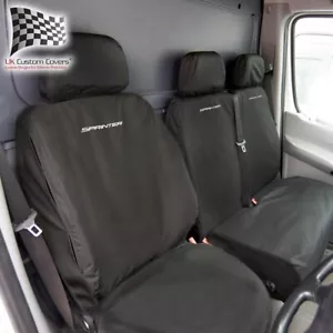 MERCEDES SPRINTER VAN FRONT SEAT COVERS WITH 'SPRINTER' EMBROIDERY (2018 ON) 415 - Picture 1 of 24