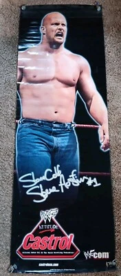 Stone Cold Steve Austin #1 WWF Attitude - Póster 1999 Castrol Oil Wrestling Foto 1 de 4