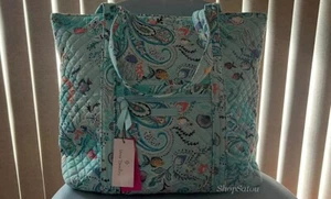 NUEVO CON ETIQUETAS VERA BRADLEY Grande Vera Bolso de Mano Cartera PAISLEY WAVE FISH *Artículo Exacto* - Imagen 1 de 7