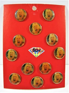 Pin de concierto de colección para cantante principal música banda de rock exhibición de 12 en tarjeta stock antiguo - Imagen 1 de 2