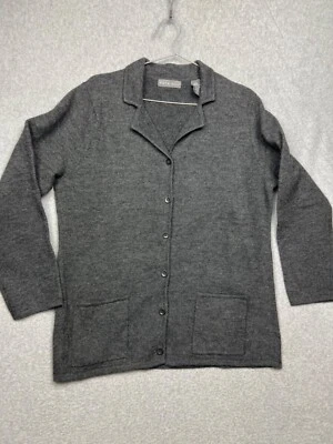 Chaqueta cárdigan de punto largo de lana KATE HILL para mujer talla L minimalista Grannycore Foto 1 de 4