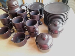 runstkales Kaffeeservice für 10 Personen, Wächtersbach, dunkelbraun - Bild 1 von 9