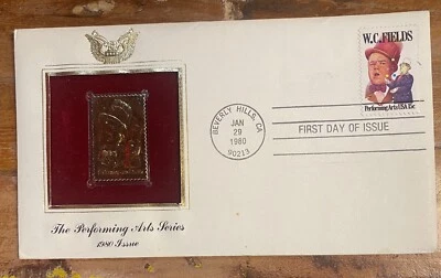 W. C. FIELDS The Performing Arts Series 1980 Issue Gold Stamp USA 15¢ SEALED - Image 1 of 4