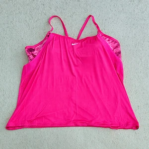 Nike Swim Women's Tankini Pink Swimsuit Top Only NESSC381-672 Size 3X - Picture 1 of 4
