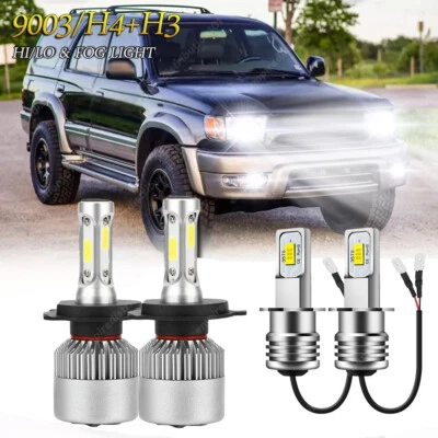 Faro LED alto bajo + faros antiniebla 4 piezas para Toyota 4Runner 1999-2002 6000K Foto 1 de 4