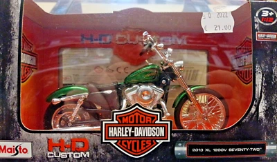 Harley Davidson HD Custom 2013 XL 1200V SEVENTY-TWO 1:12 Maisto die-cast - Immagine 1 di 3