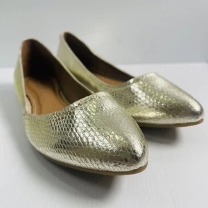 Bonbons Gracie Gold Ballet Flats Women’s Size 37EU 6AU Leather Slip On Shoes - Picture 1 of 11