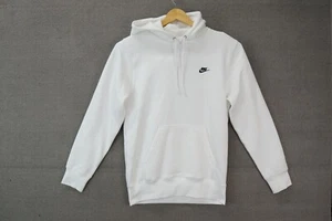 Nike Hoodie Sweatshirt Pullover Spellout Swoosh Logo Men's White Size S NWT - Picture 1 of 8
