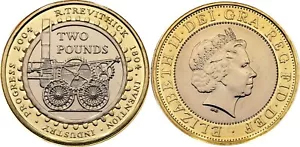 2004 UK Coin 1804 R. Trevithick Industry Steam Locomotive Rare 2 Pound Piece - Picture 1 of 1