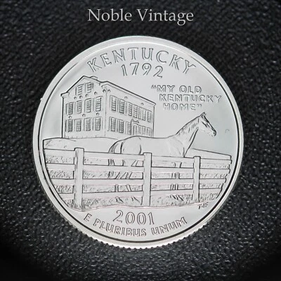 2001 S Silver Proof Kentucky State  Quarter - 90% Silver - From a Proof Set - Image 1 of 2
