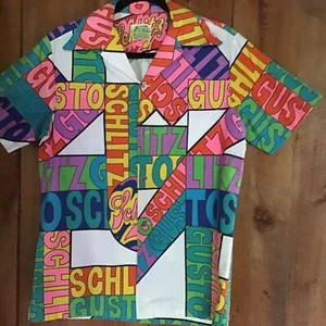 Rare Mens Authentic Vintage 70s Ui Maikai Hawaiian Schlitz Gusto Shirt Medium - Bild 1 von 8