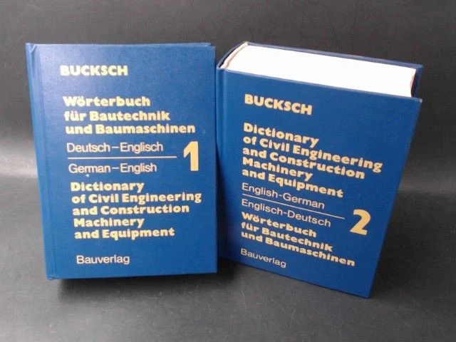 2 Bücher: Wörterbuch für Bautechnik und Baumaschinen in 2 Bänden/Dictionary of C - Bild 1 von 1