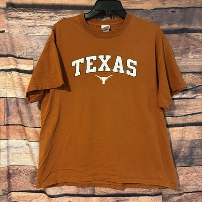 Camiseta Texas Longhorns Grande Naranja Quemado Manga Corta Soffe Universidad Deporte Foto 1 de 4
