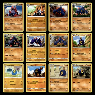 Gigalith Boldore Roggenrola 53 Black White Emerging Powers Pokemon Cards - Image 1 of 4