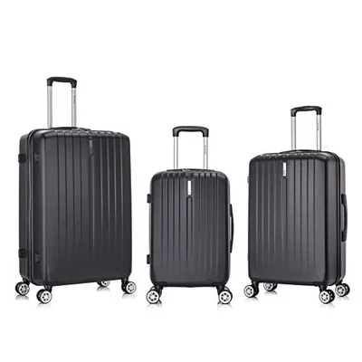 ROCKLAND MALIBU HARDSIDE SPINNER WHEEL LUGGAGE 19", 24", 28" - BLACK - Image 1 of 4