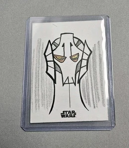 2025 Topps Chrome Star Wars General Grievous Sketch By Krishna Sharma - Picture 1 of 2