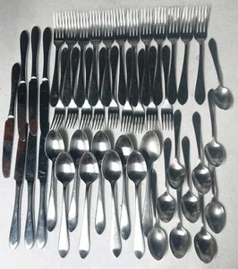Ginkgo Linden 46 PC Flatware Set Serv 7 +++ - Picture 1 of 6
