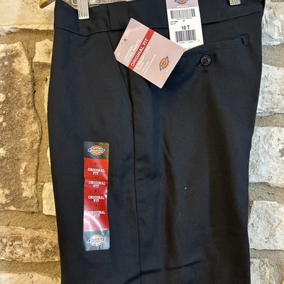 Pantalón de Trabajo Dickies Para Mujer Original 774 Pierna Recta 10 Alto Negro Nuevo Con Etiquetas Foto 1 de 4