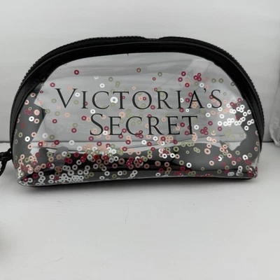 Bolso de accesorios de maquillaje transparente brillante Victoria's Secret cosmético nuevo con etiquetas Foto 1 de 3